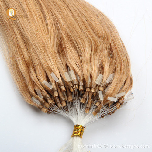 Double Drawn 30 Inch Micro Links Loop Hair 0.5g/0.8g/1g Cheap Micro Ring  Remy Fan/V/ U Tip Flat Tip i Tip Hair Extension
